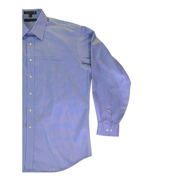 Tommy Hilfiger Shirt Mens Large Blue Periwinkle Long Sleeve Button Up Traveler - Picture 10 of 10